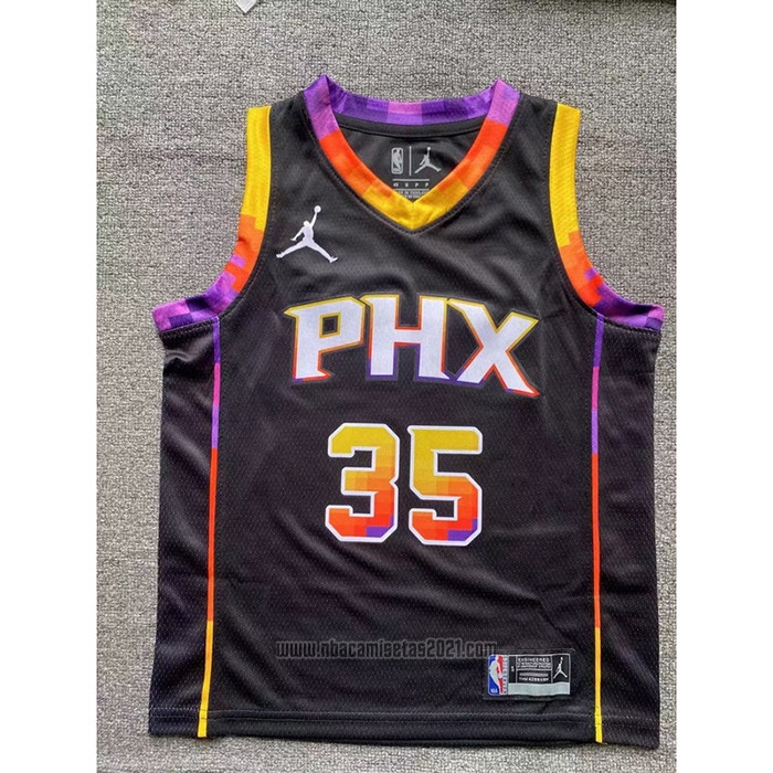 Camiseta Nino Phoenix Suns Kevin Durant #35 Statement 2022-23 Negro